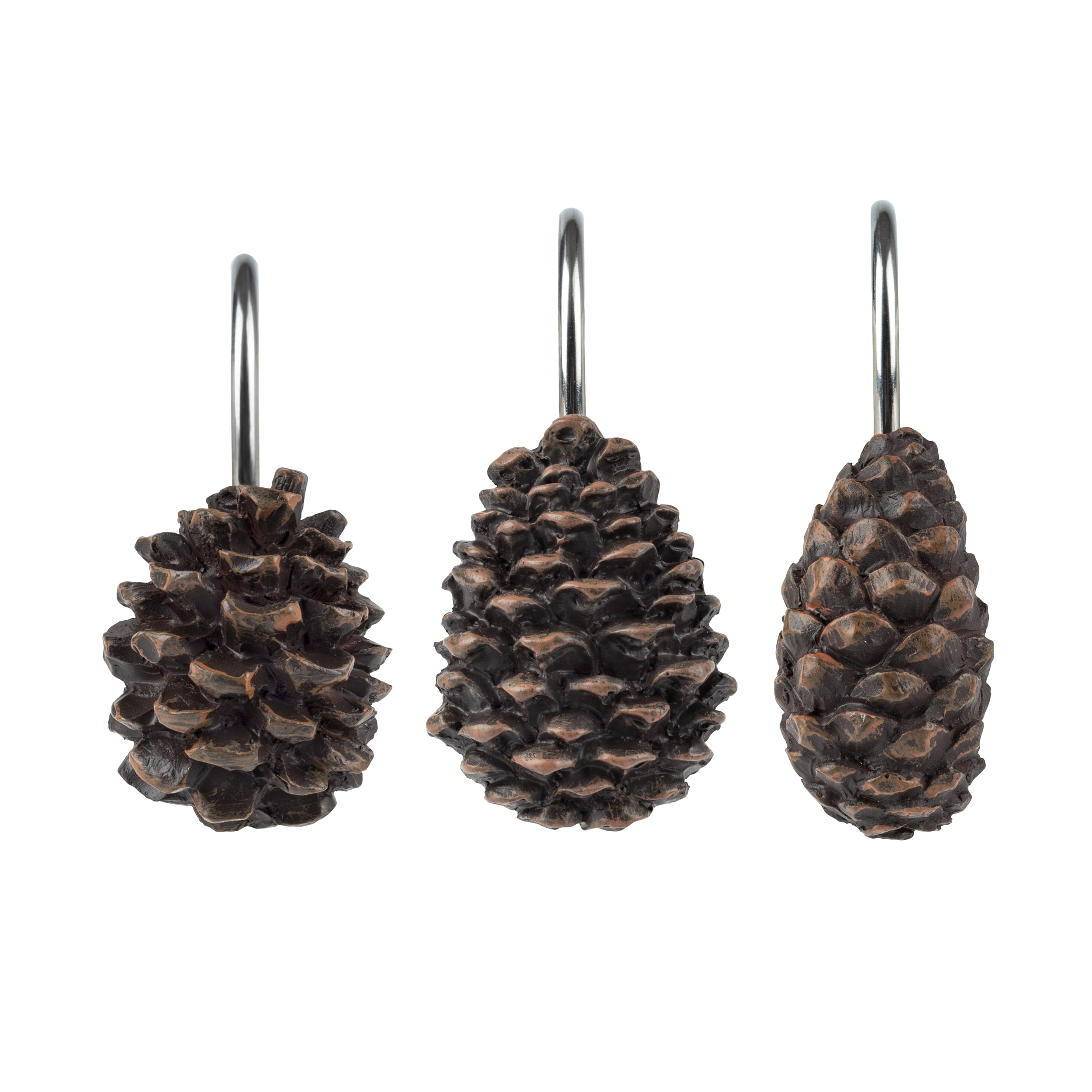 Park Designs Pinecone Shower Curtain Hook Set of 12