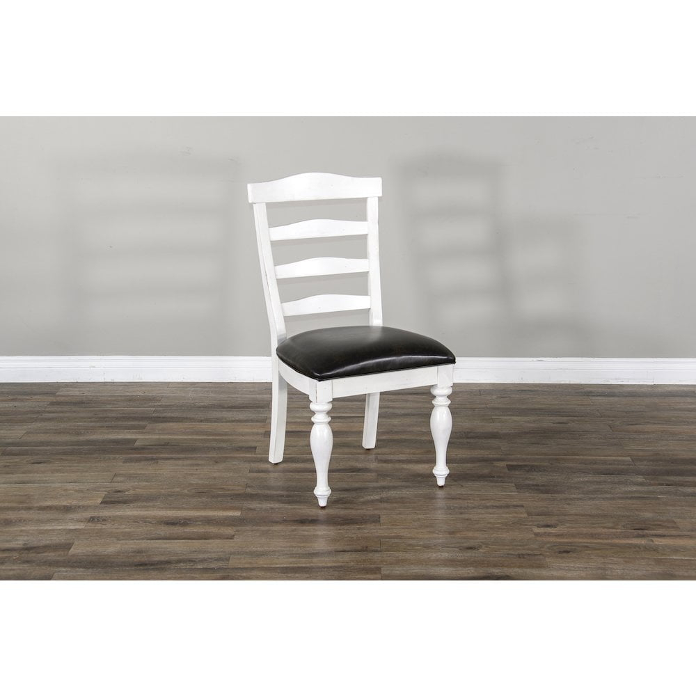 Sunny Designs Carriage House 41" Ladderback Chair in White (Set of 2)