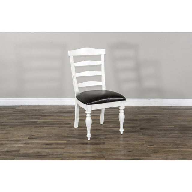 Sunny Designs Carriage House 41" Ladderback Chair in White (Set of 2)