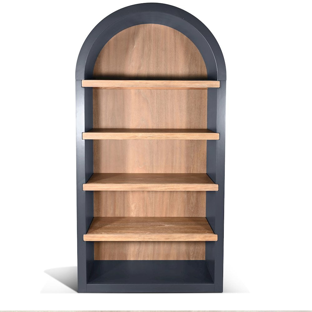 Sunny Designs Logan Arched Bookcase in Blue Color