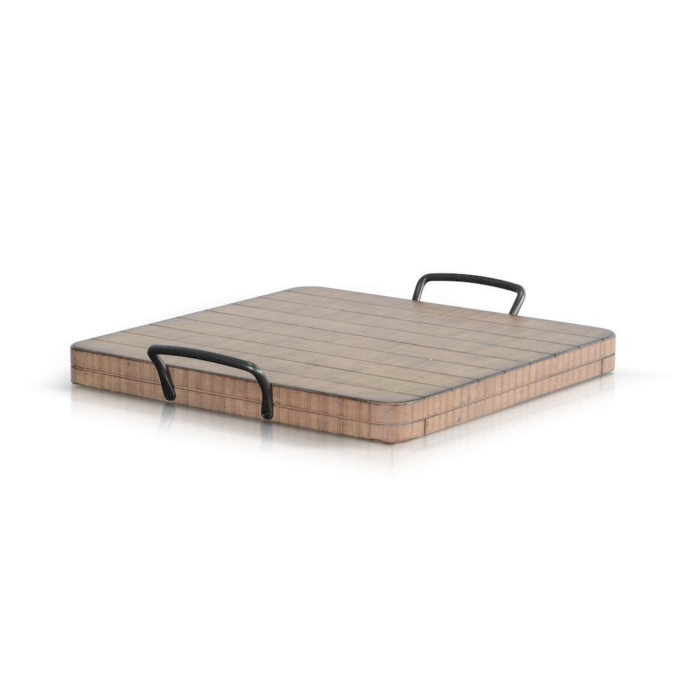 Sunny Designs Marina Beach Pebble Wood Ottoman Tray