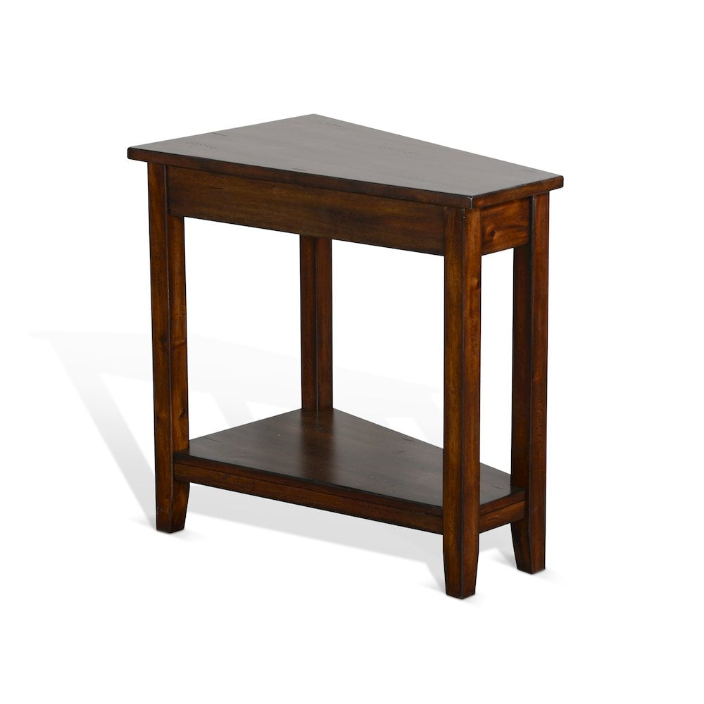 Sunny Designs Santa Fe 16" Transitional Wood Chair Side Table in Dark Chocolate