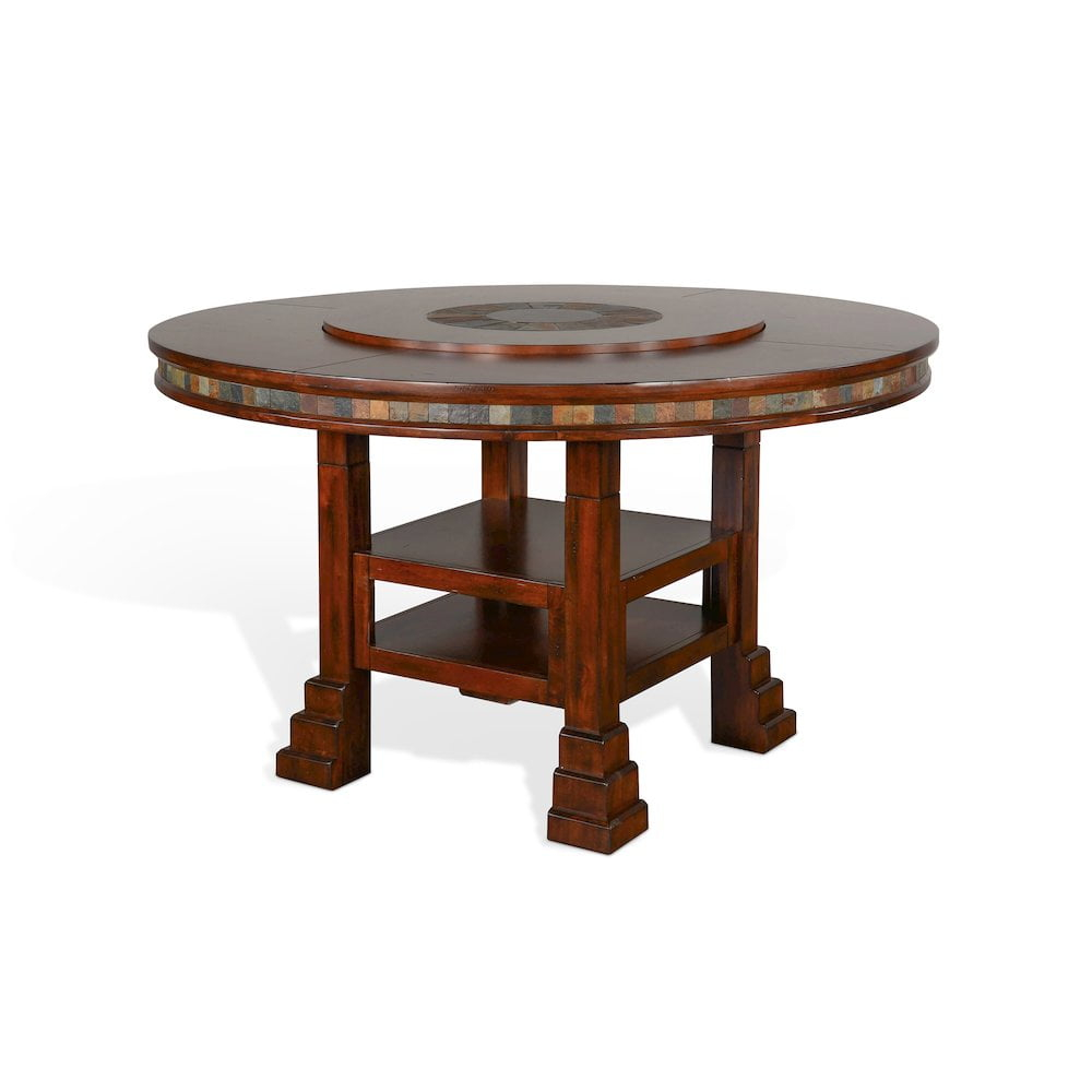 Sunny Designs Santa Fe 60" Round Dining Table with Lazy Susan