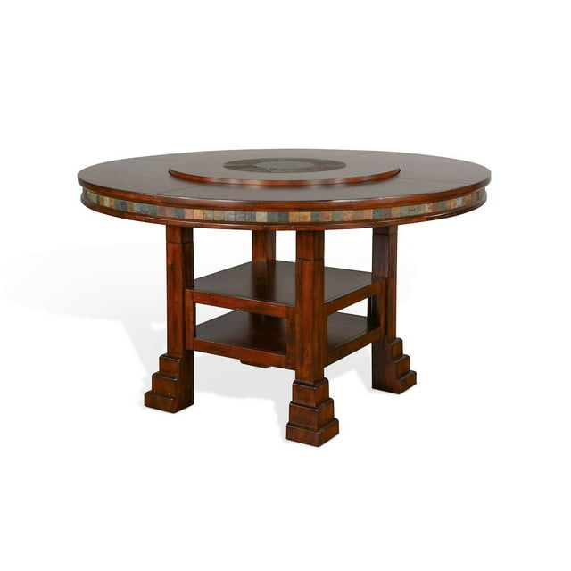Sunny Designs Santa Fe 60" Round Dining Table with Lazy Susan
