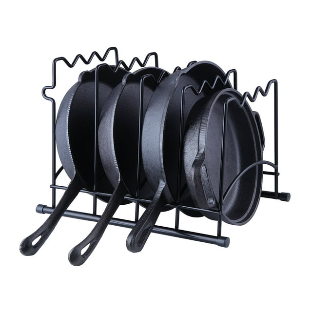 Prep & Savour Heavy-Duty Kitchenware Pan Divider, Pot Lid, and Pot, Pan Organizer Rack Holder