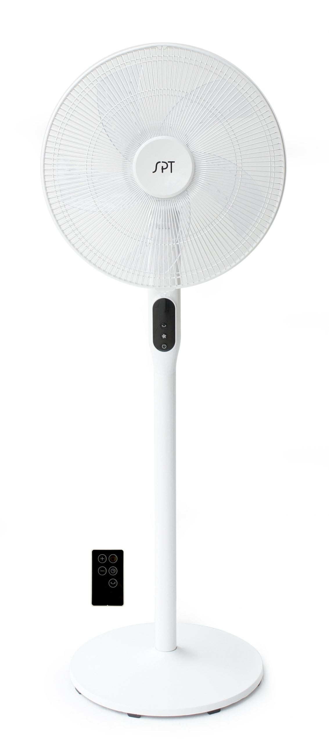 16" DC-Motor Energy Saving Stand Fan with Remote and timer-Piano White