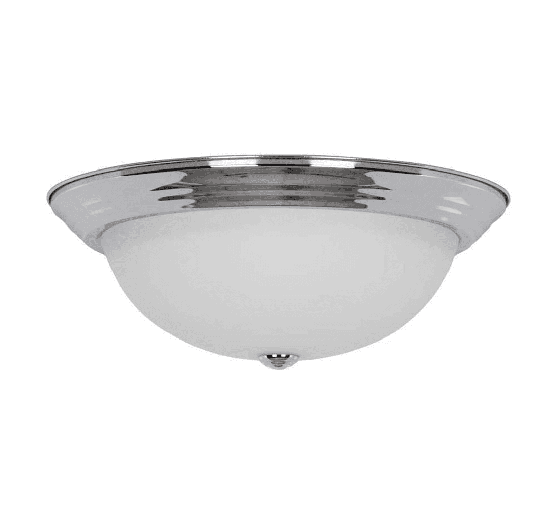 Progress Lighting, Melon Collection, 3-Light Flush Mount, Brushed Nickel, Alabaster Glass Shade