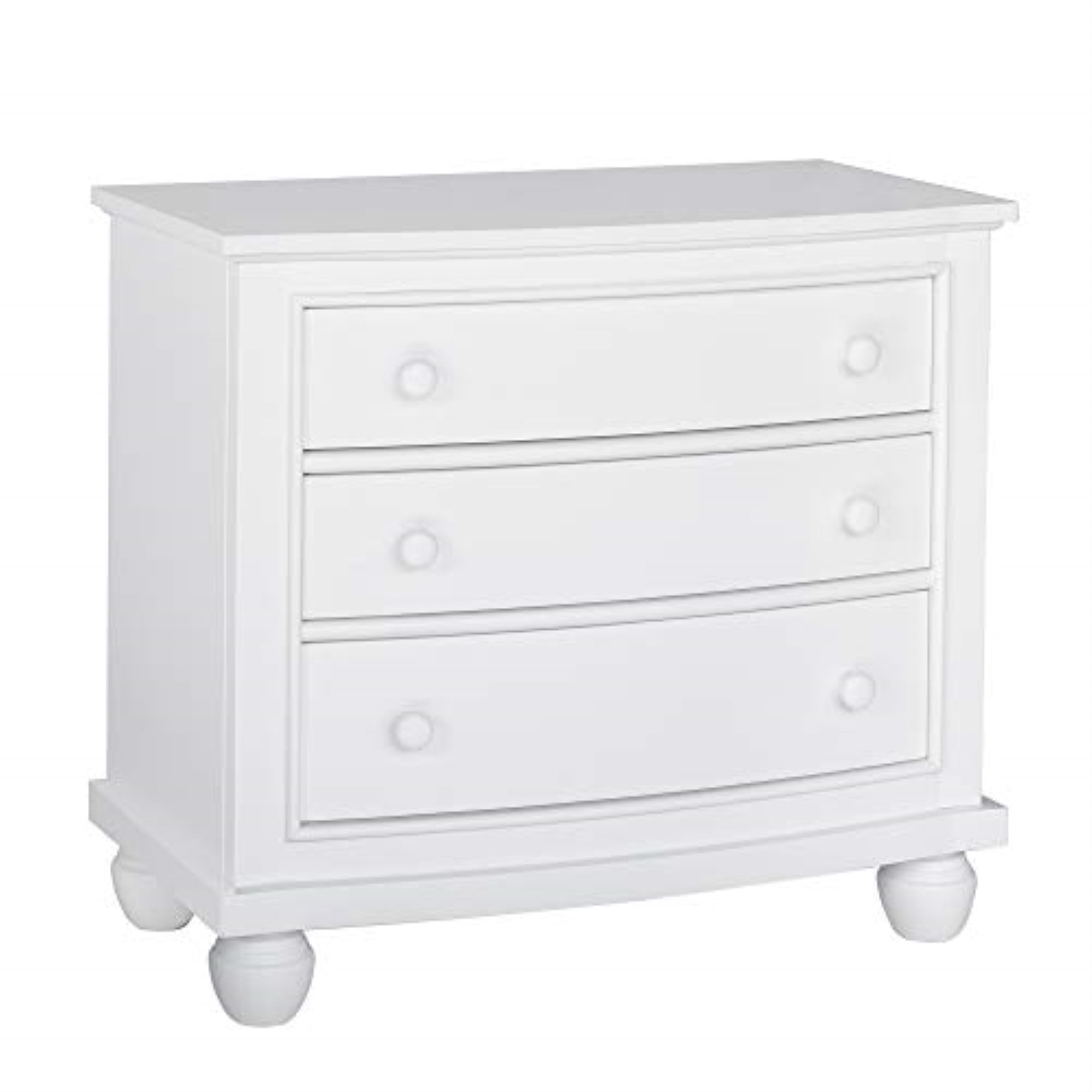 Sunset Trading 3-Drawer Shutter Coastal Wood Nightstand in White