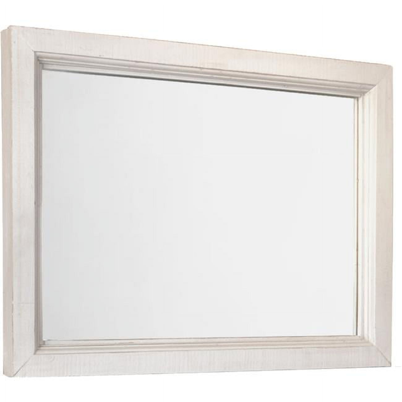 Rustic French Wood Flat Wall Mirror