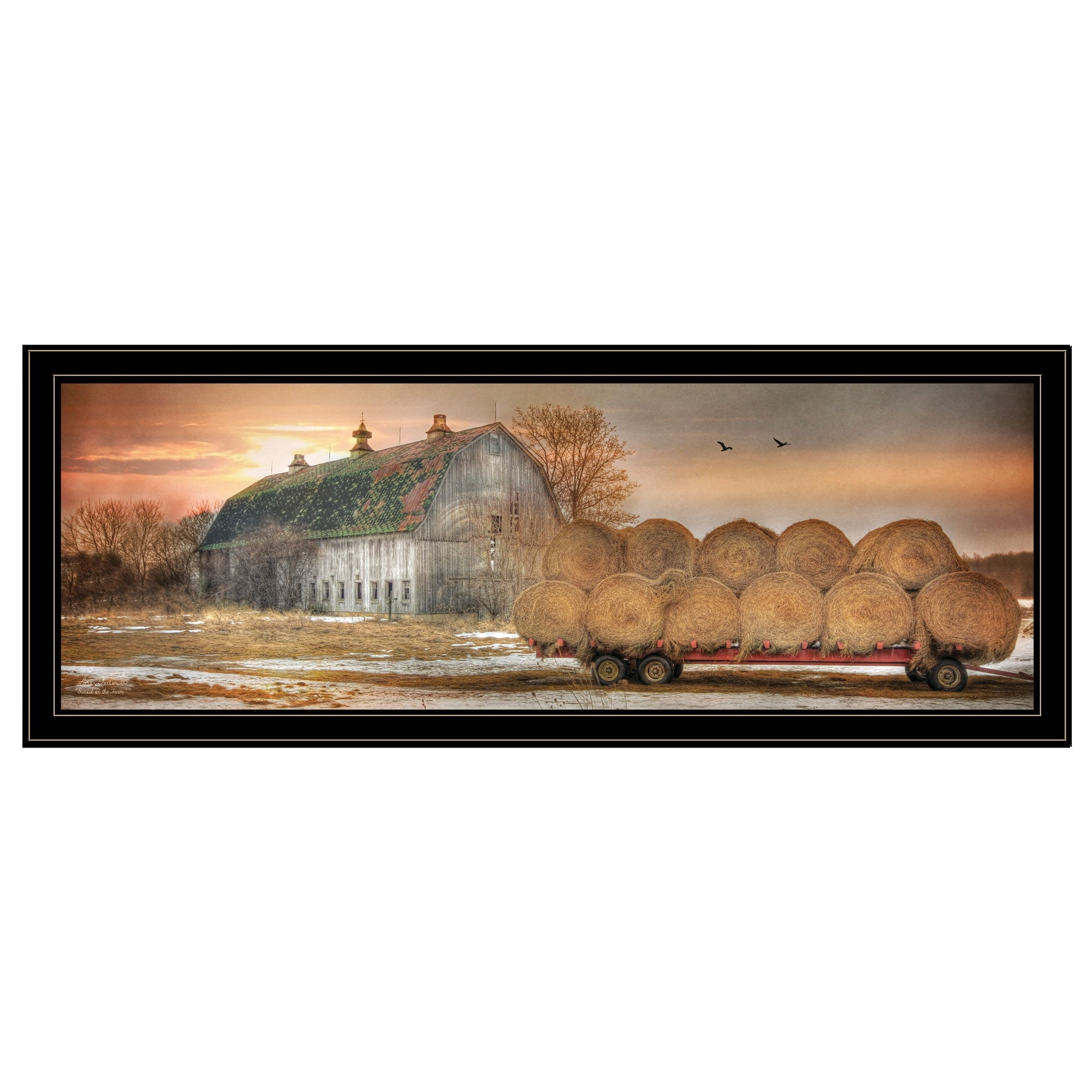 Sunset on the Farm by  Lori Deiter  Print Wall Art Wood Multi-Color