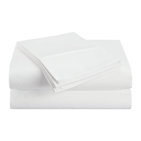 Superior 4-Piece Ultra-Soft Microfiber Deep Pocket Bed Sheet Set, King, White