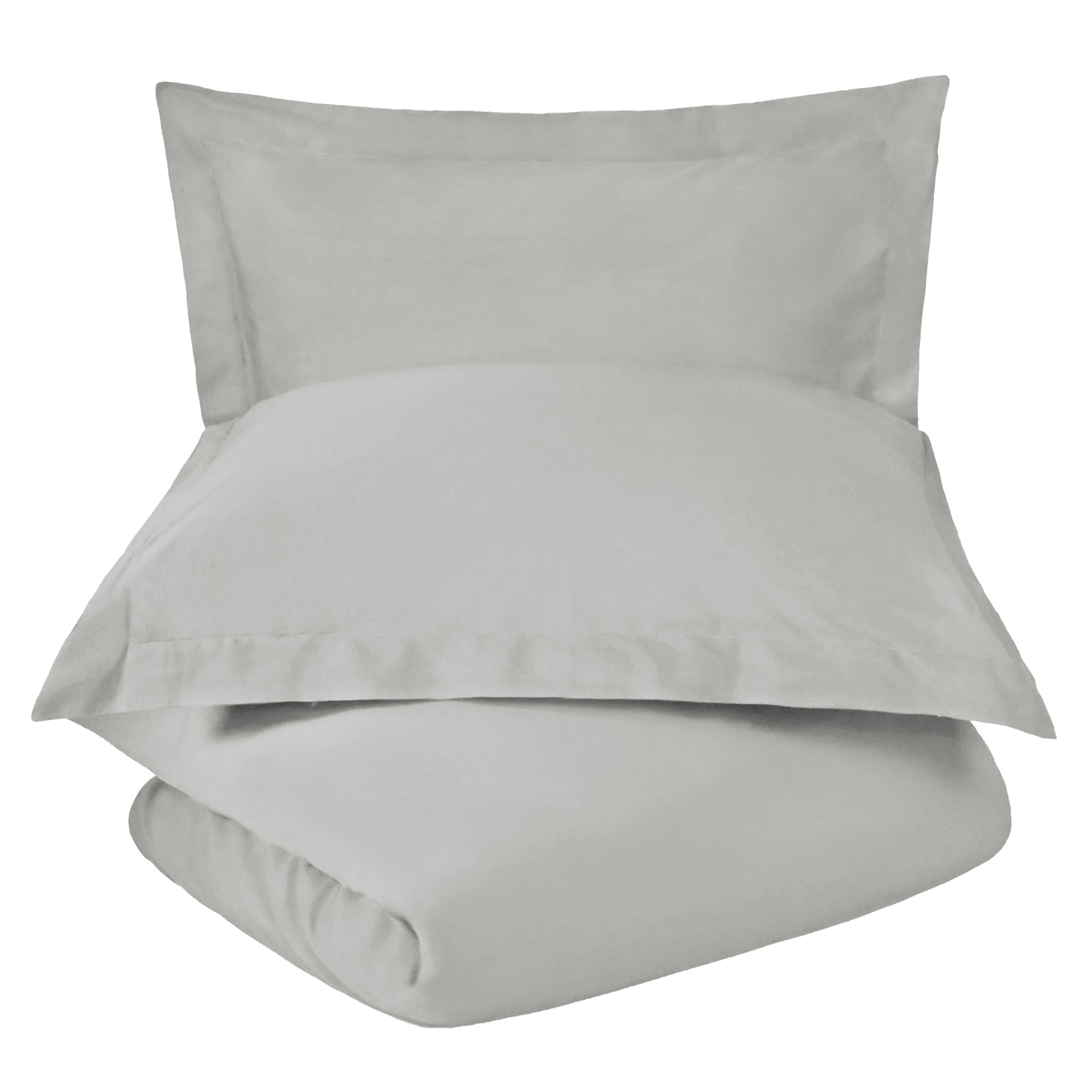 Superior Cotton Blend 600 Thread Count Duvet Cover Set, Full/ Queen, Platinum