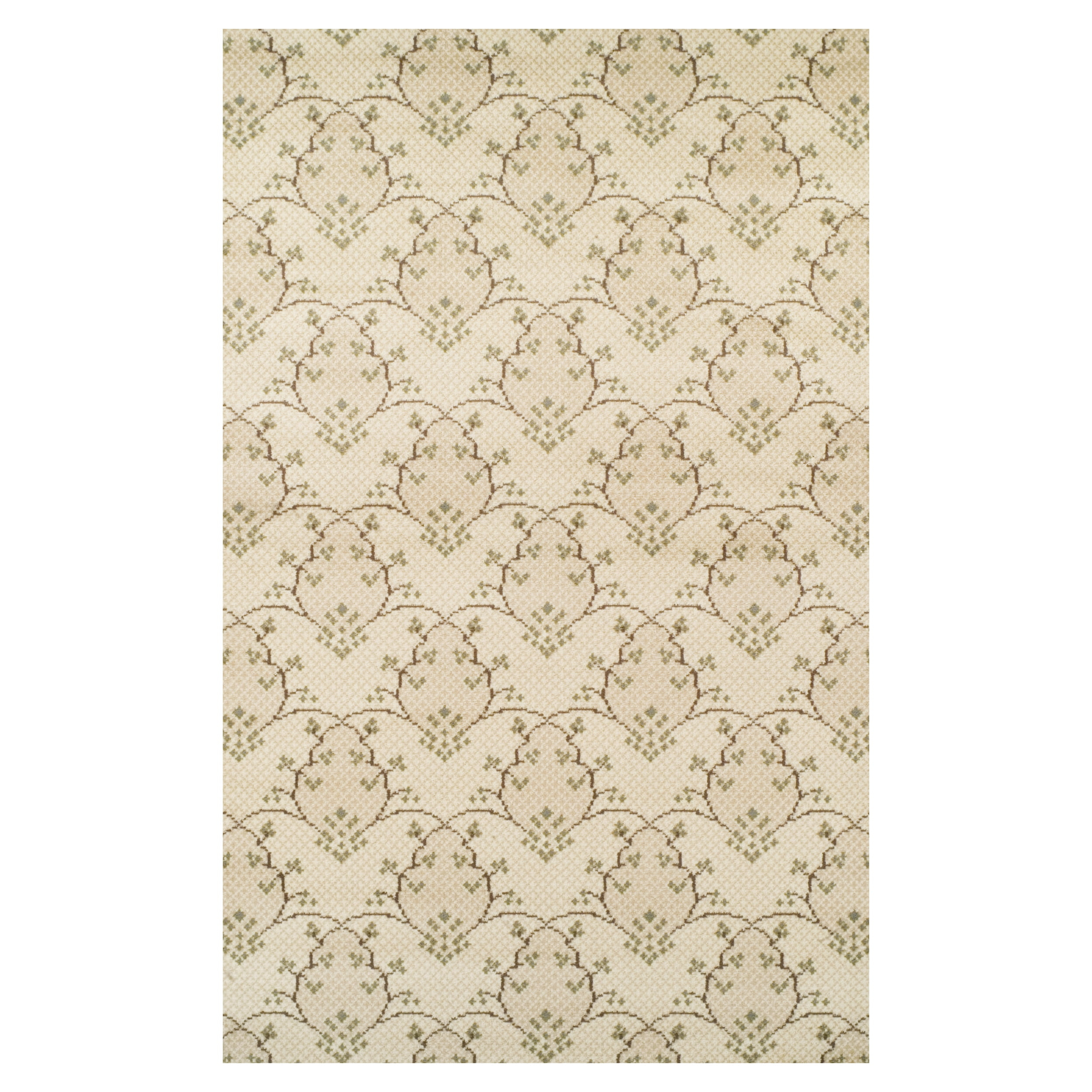 Superior Aberdeen Floral Farmhouse Indoor Area Rug, Beige, 4' x 6'
