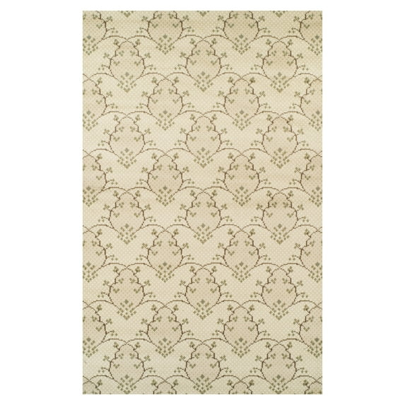 Superior Aberdeen Floral Farmhouse Indoor Area Rug, Beige, 4' x 6'