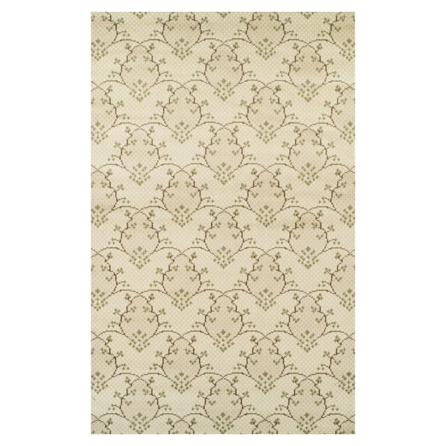 Superior Aberdeen Floral Farmhouse Indoor Area Rug, Beige, 4' x 6'