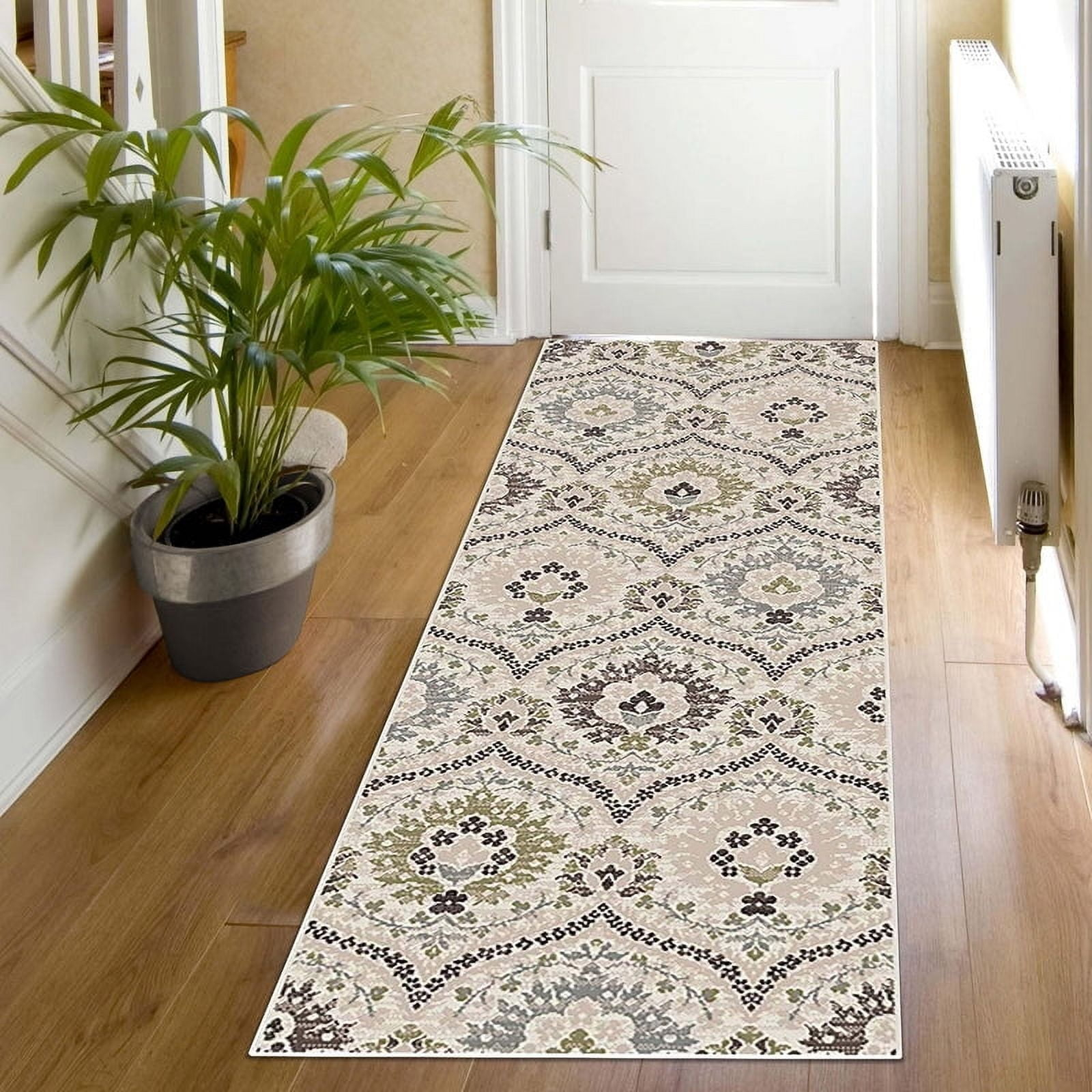 Superior Augusta Oriental Indoor Area Runner, 2' x 11', Beige-Brown