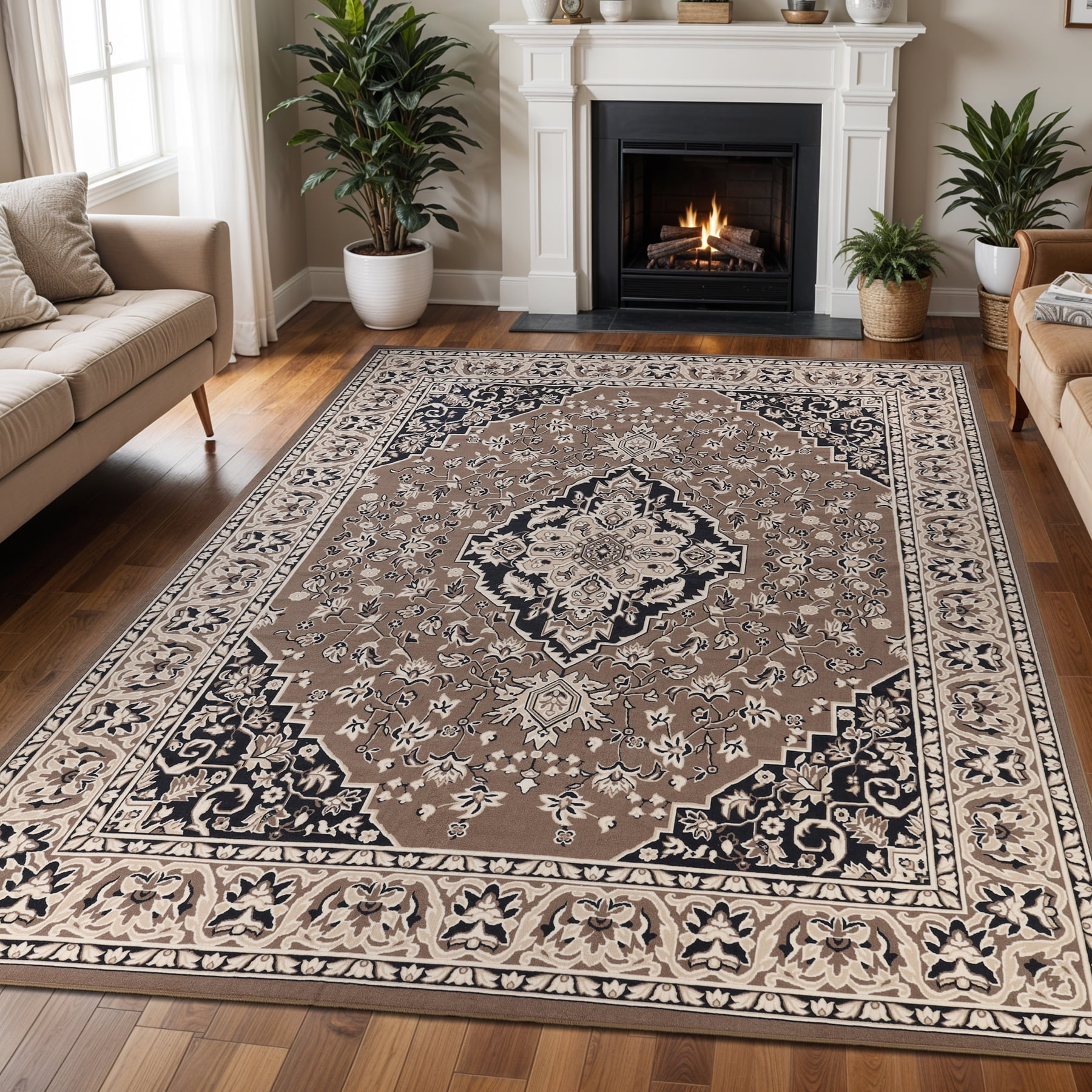 Superior Glendale Indoor Area Rug, 12' x 15', Brown