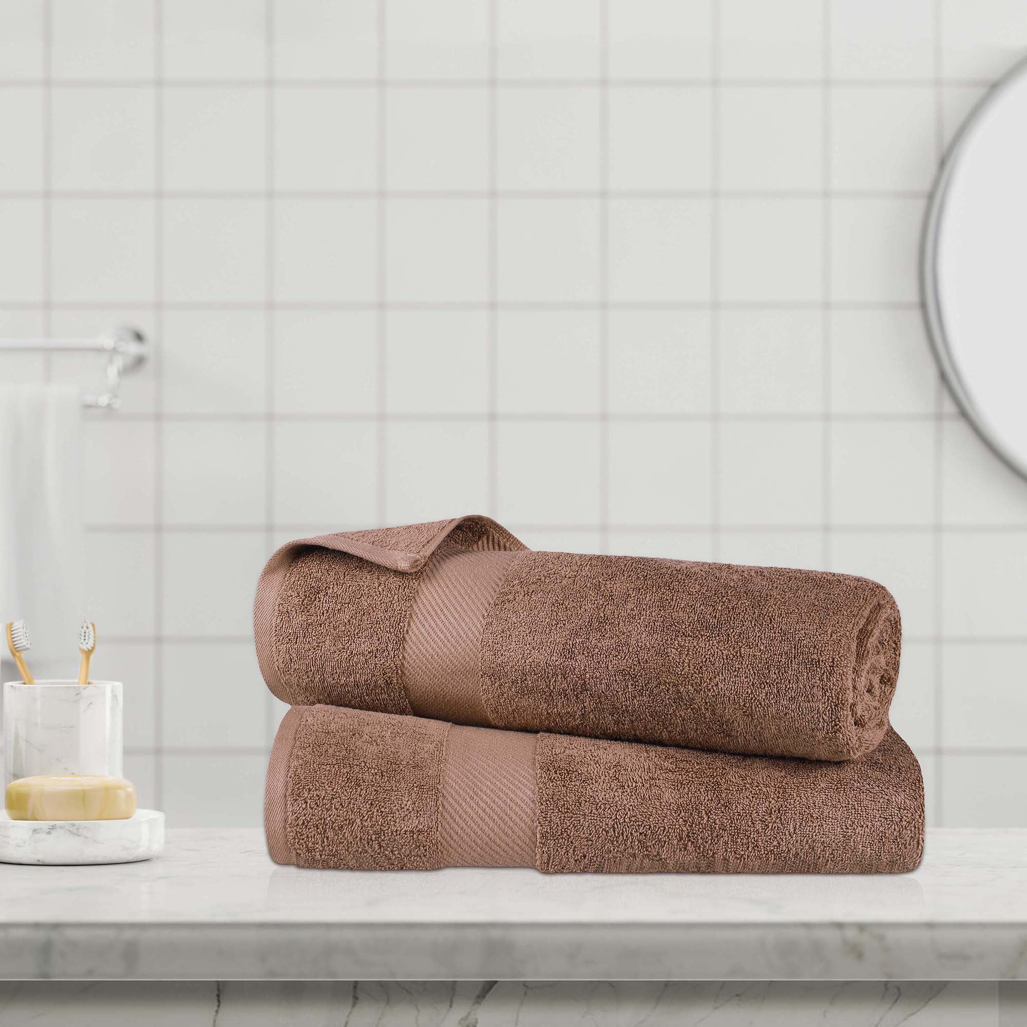 Superior Kendell Egyptian Cotton Bath Sheets, Set of 2, Sedona