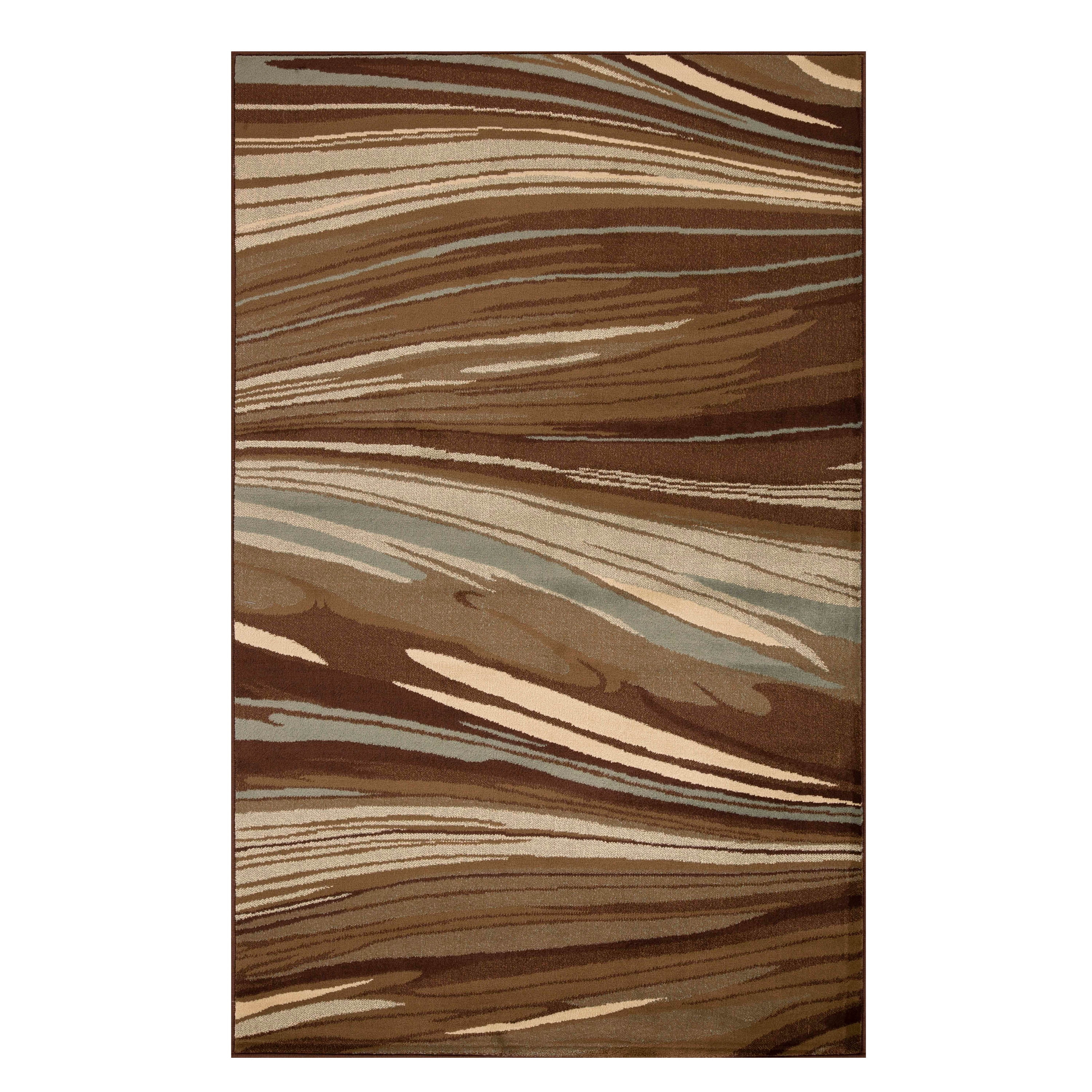 Superior Modern, Contemporary, Transitional Multi-Colored Wavy Line Area Rug, 8' x 10'