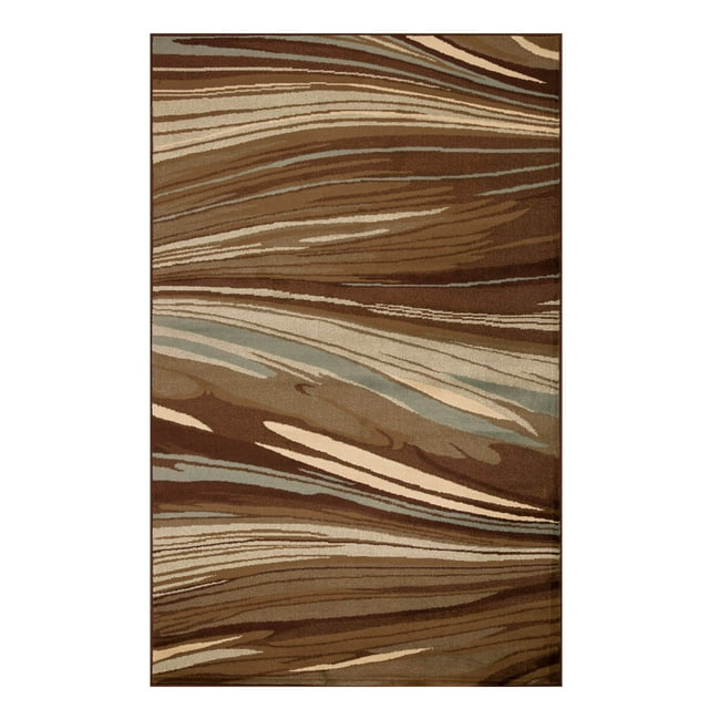 Superior Modern, Contemporary, Transitional Multi-Colored Wavy Line Area Rug, 8' x 10'