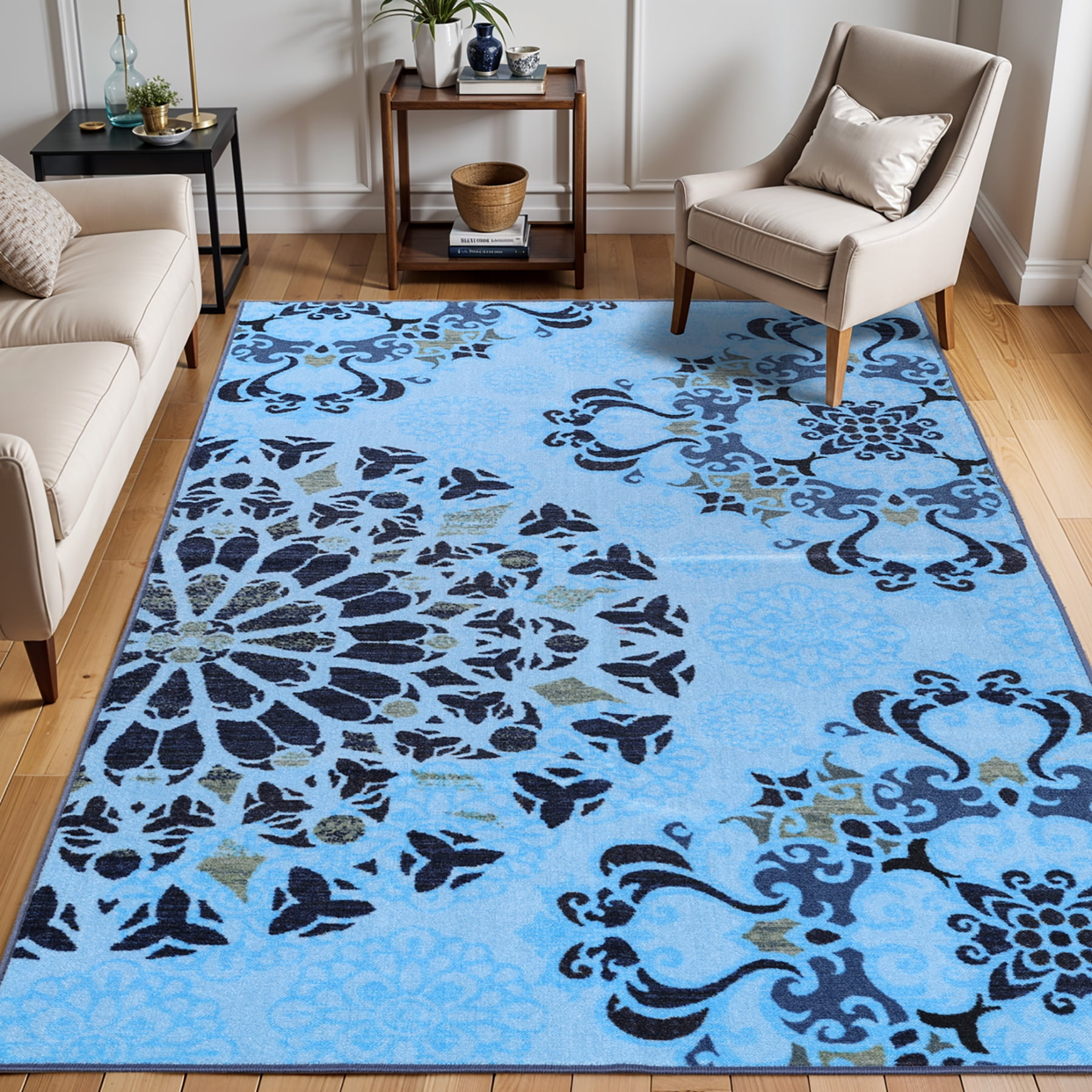 Superior Thalia Indoor Area Rug, 8' x 10', Light Blue