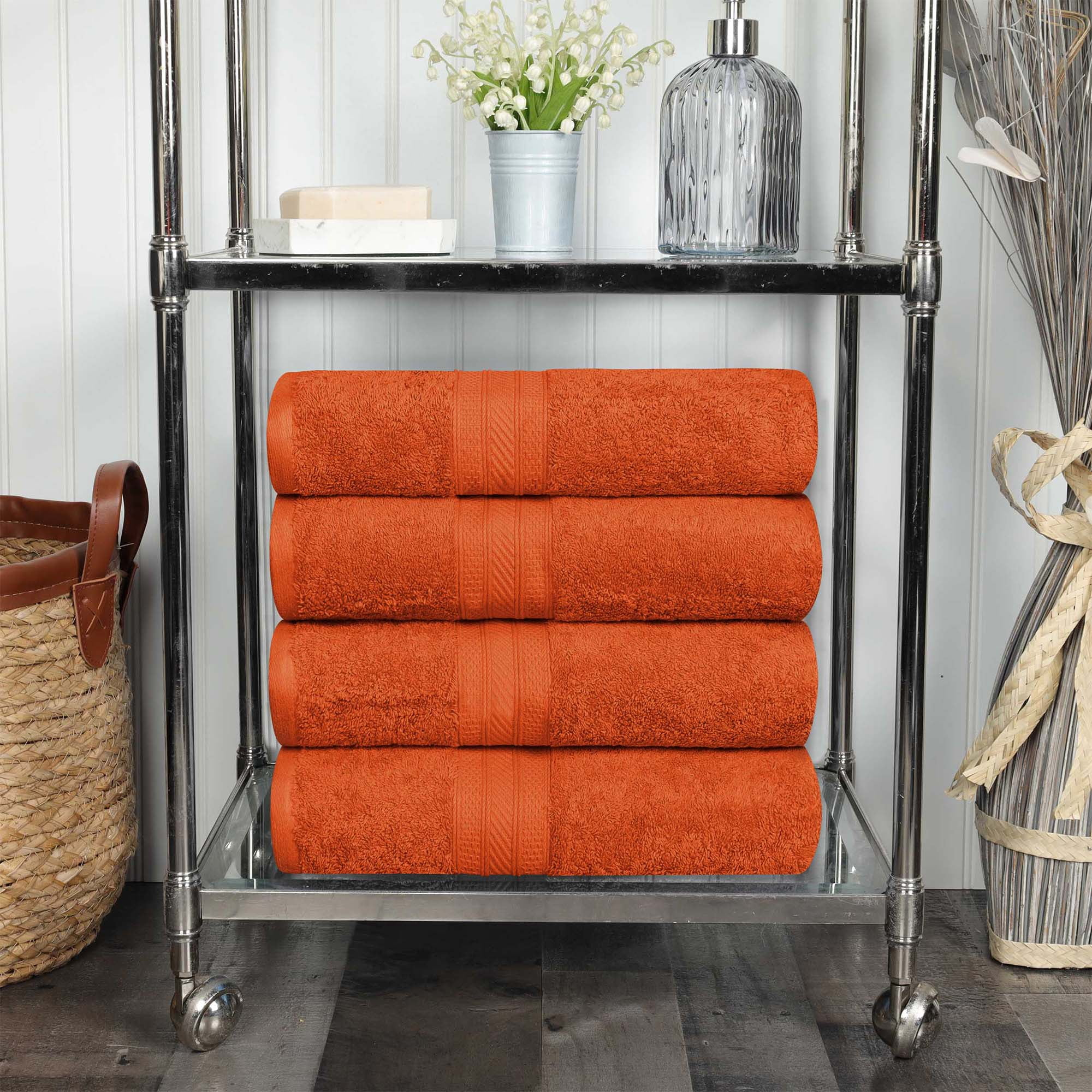 Superior Atlas Cotton Heavyweight 4 Piece Towel Set, Sandstone