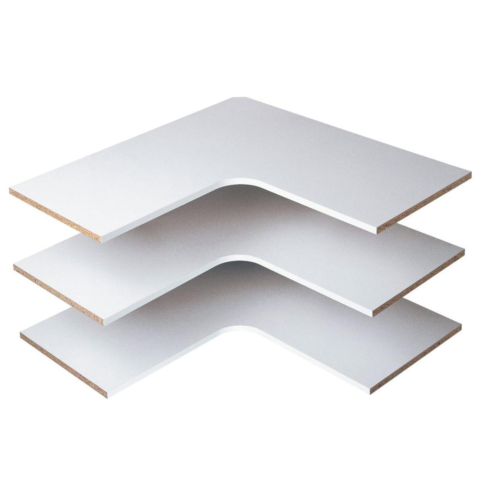 WIixle Corner Shelves Closet Storage, 30"x30" - 3 Pack, White