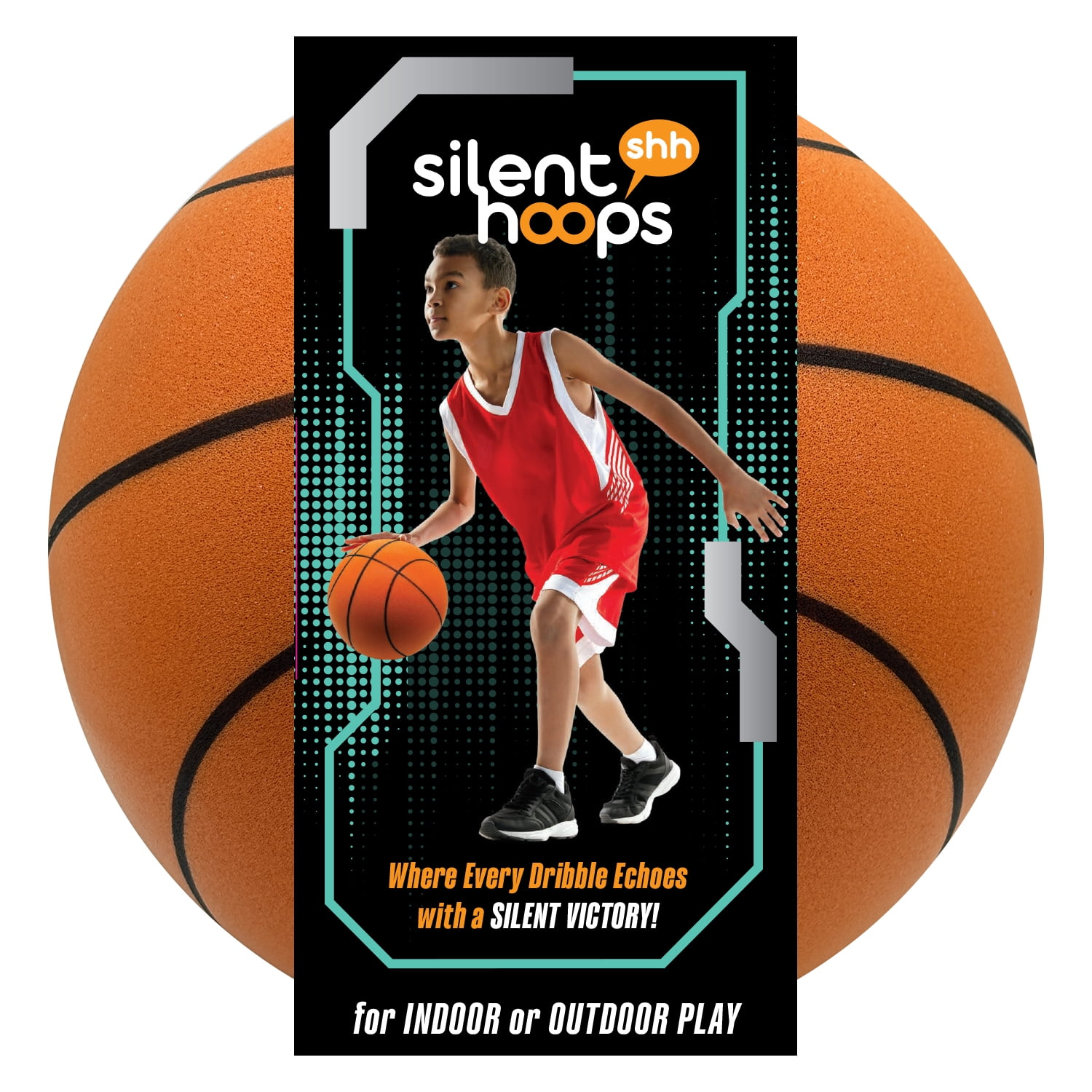 Supreme Silent Hoops Basketball, Premium Foam, Standard Size, Ages 3+