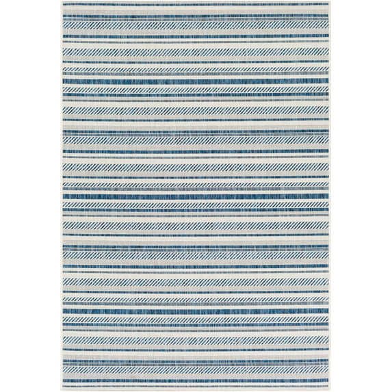Surya Eagean EAG-2337 24 x 35" Rectangle Fabric Rug in Navy/Blue/White