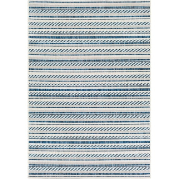 Surya Eagean EAG-2337 24 x 35" Rectangle Fabric Rug in Navy/Blue/White