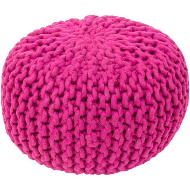 Livabliss  Fargo Pouf - Bright Purple - 20 x 20 x 14 in.