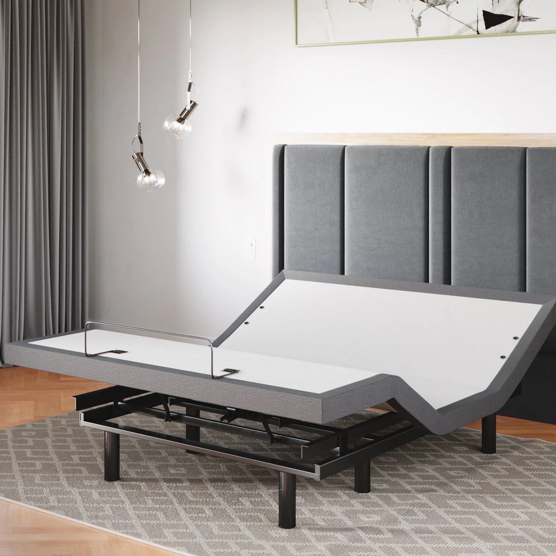 Sven & Son Classic Adjustable Bed Base Frame Only, Head and Foot Lift, Massage, Under-Bed Lights, USB, Memory Positions, Zero Gravity, Wireless Remote - Full