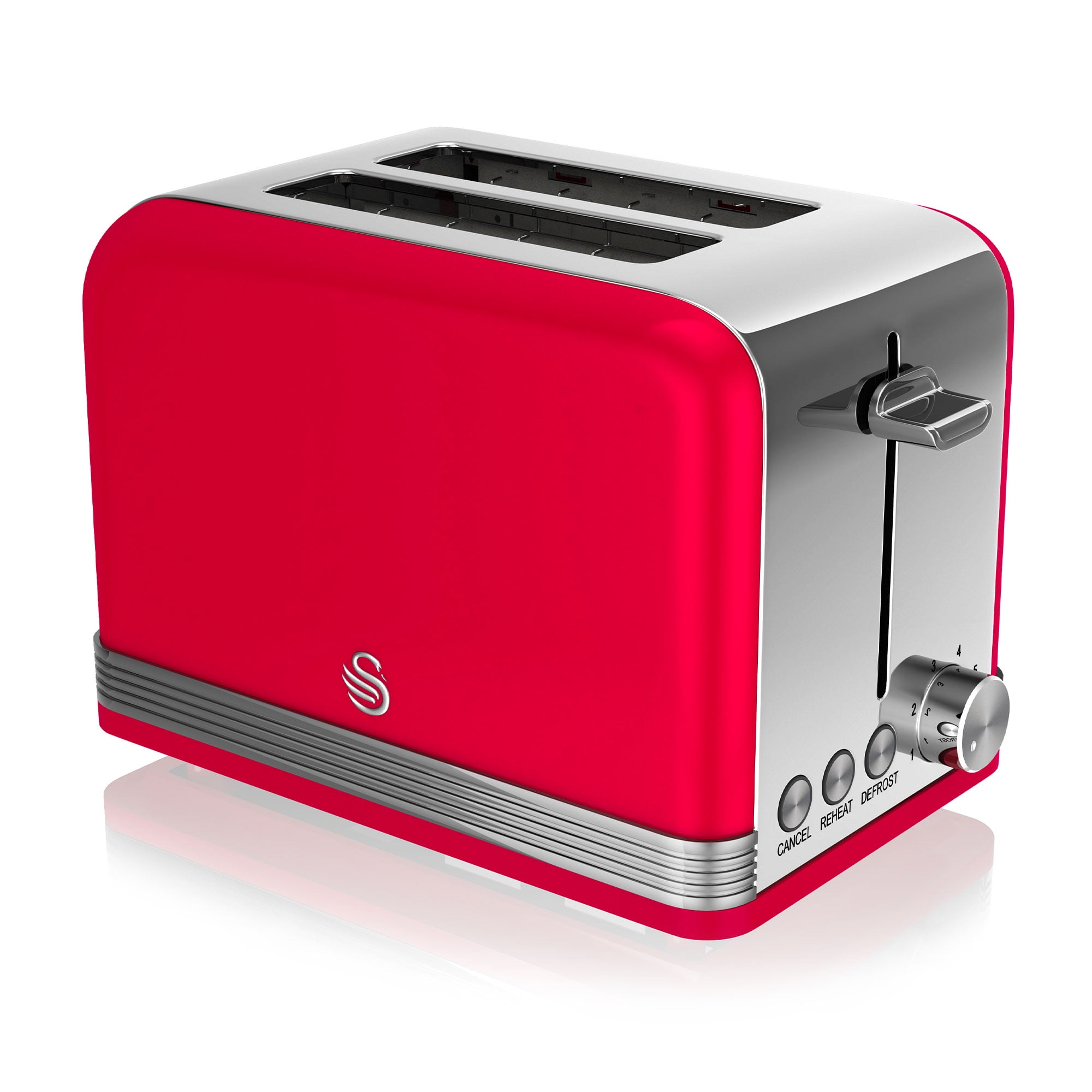 Swan Retro 2 Slice Toaster, ST19010RN, Red