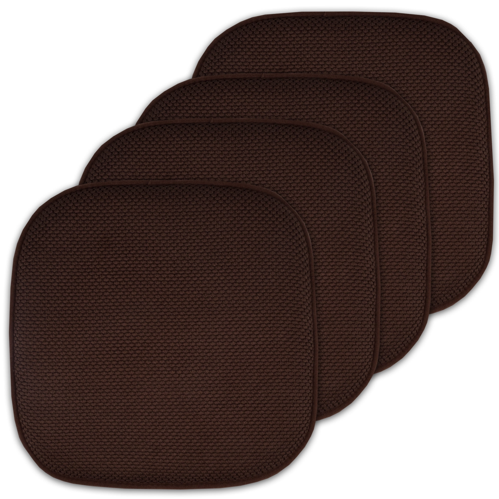 Memory Foam Honeycomb Non-Slip Back 16" x 16" Chair Cushion Pad 2, 4, 6, 12 Pack