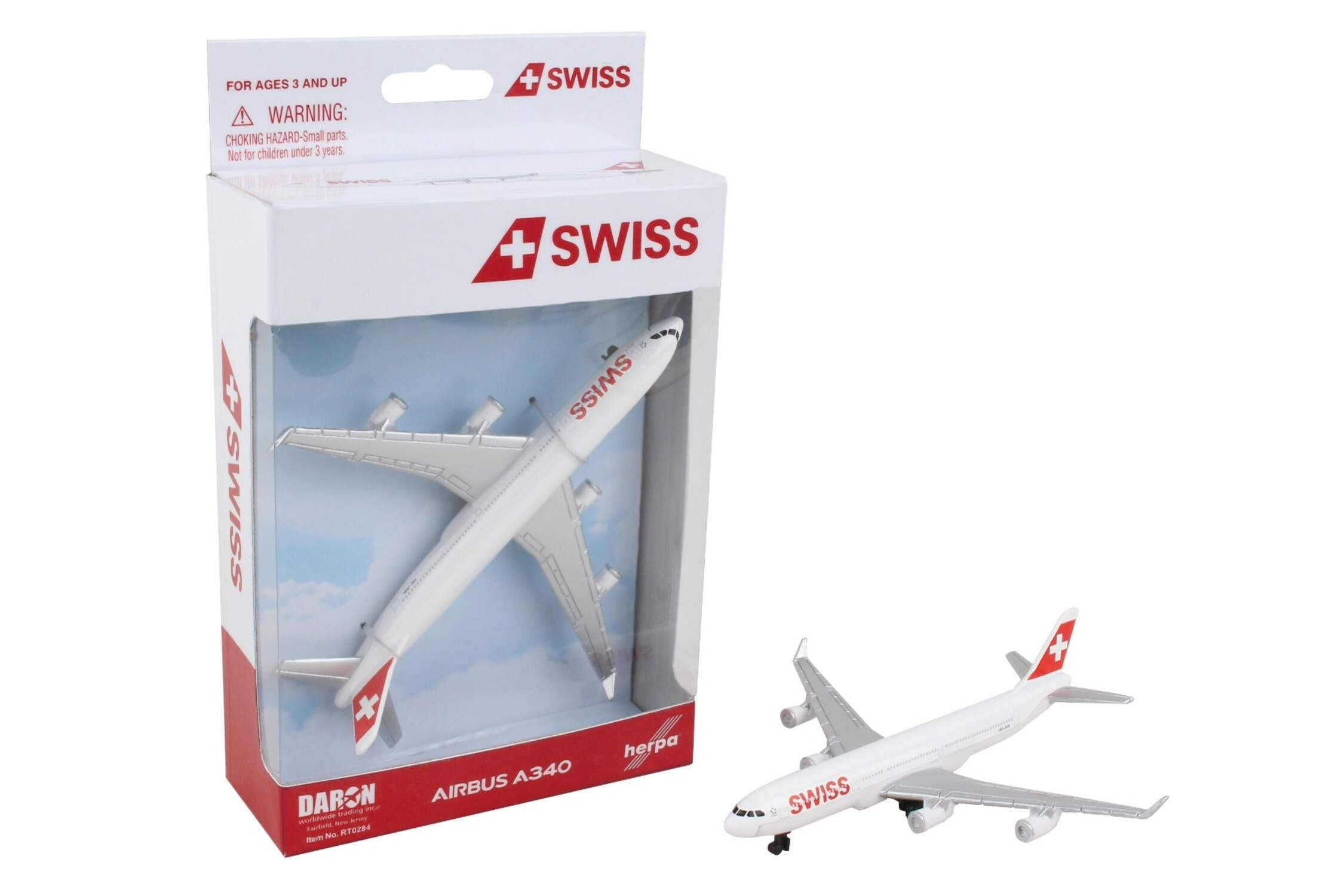 Swiss International Airliner Toy Airplane Diecast with Plastic Parts