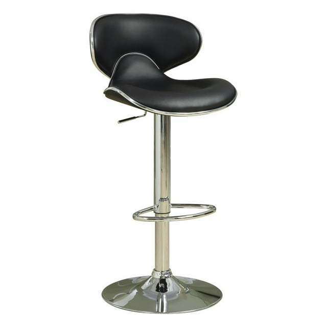 Swivel Adjustable Bar Stool, Black, Set of 2 - Saltoro Sherpi