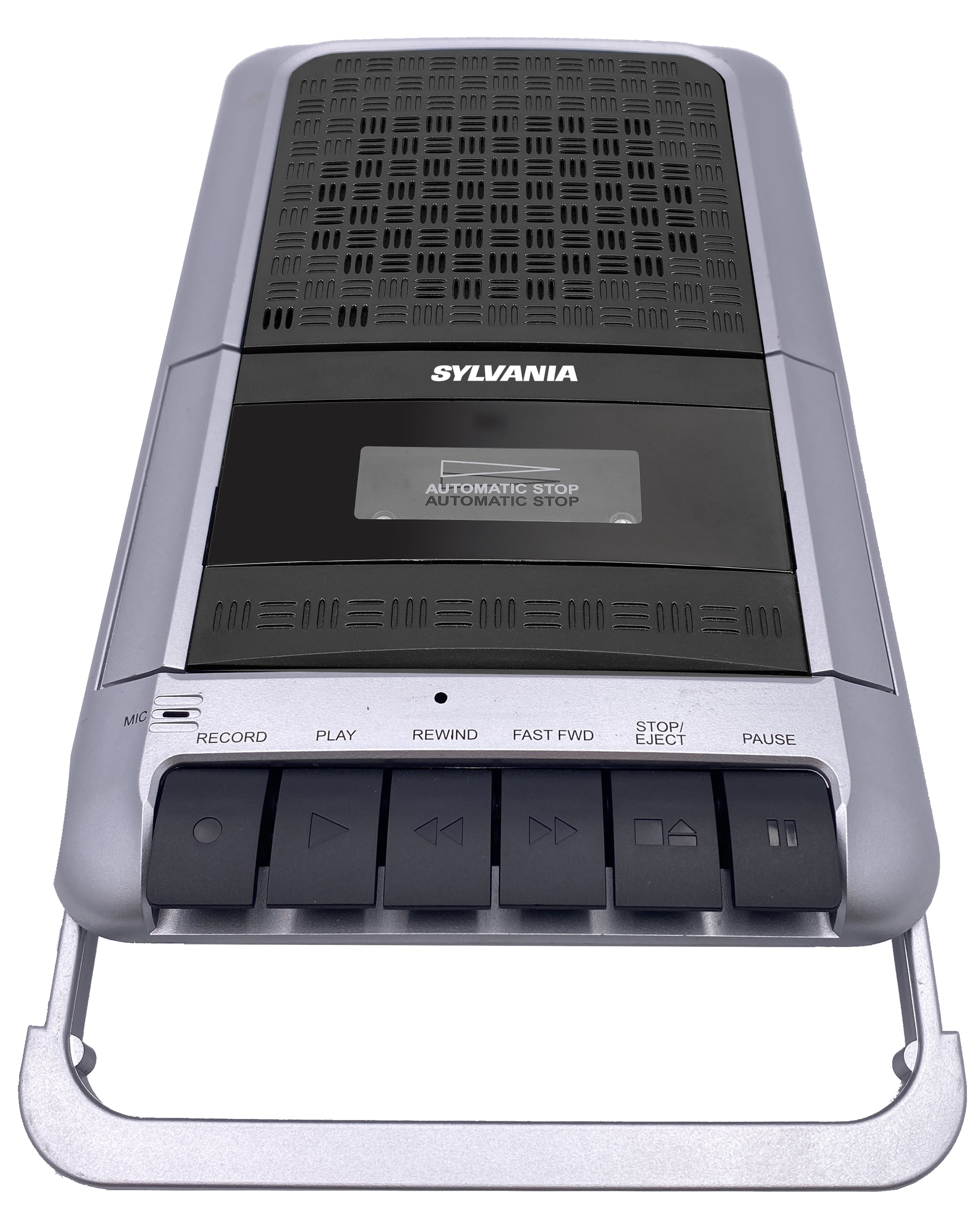 Sylvania Cassette Tape Recorder with Built-in Microphone and Carry Handle