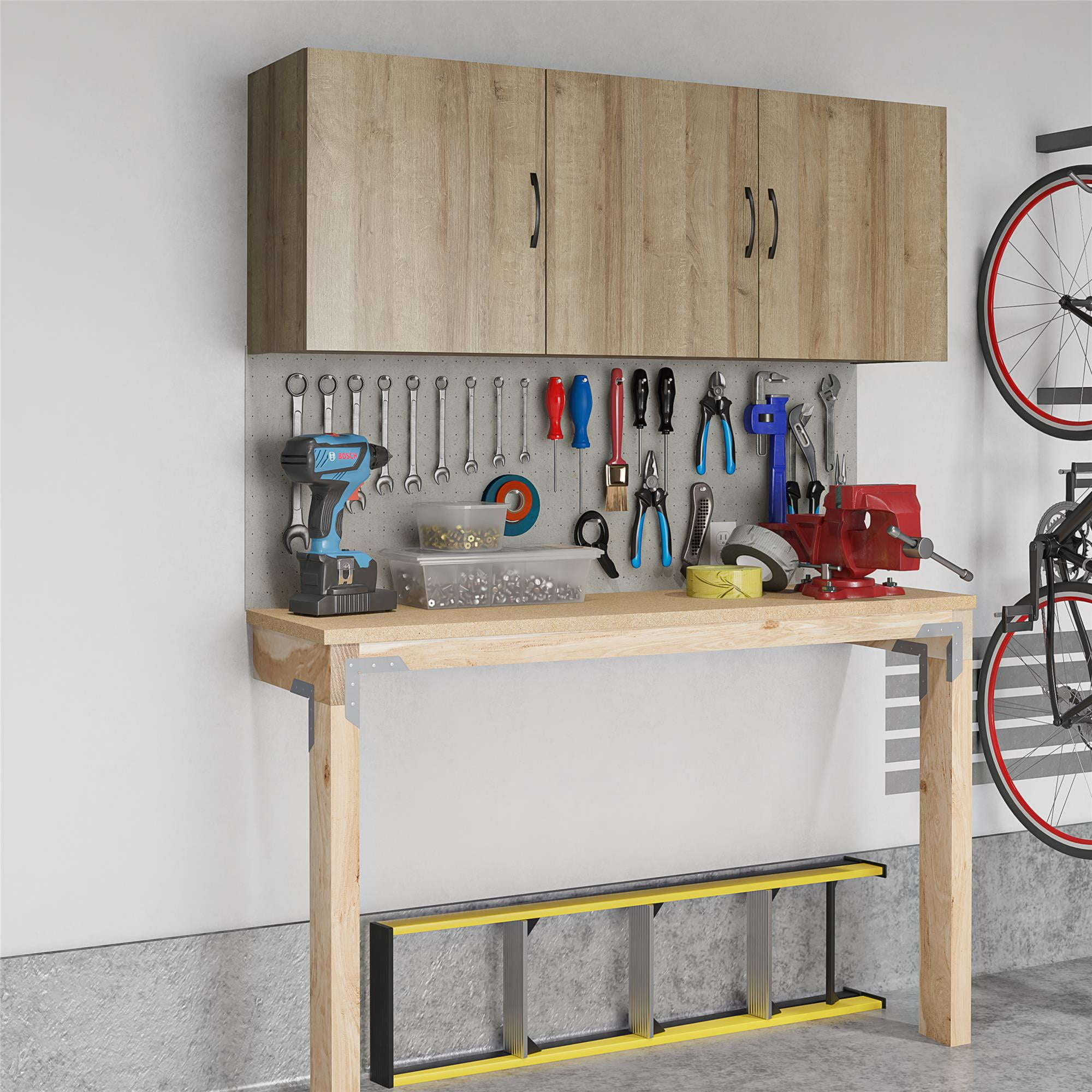 Systembuild Evolution Lory 54" Wall Cabinet, Natural