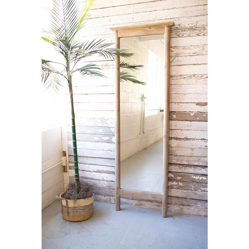 Kalalou Inc Tall Wood Framed Floor Mirror