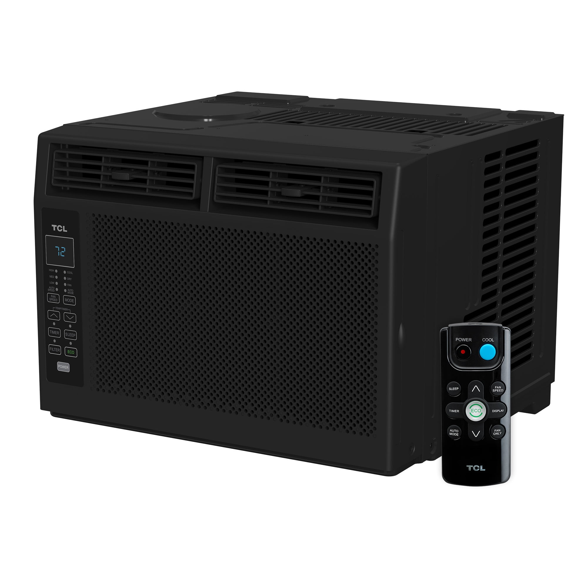 TCL 5,000 BTU Window Air Conditioner, 150 sq. ft., LED Display, Included Remote, Black, W5W3M-B