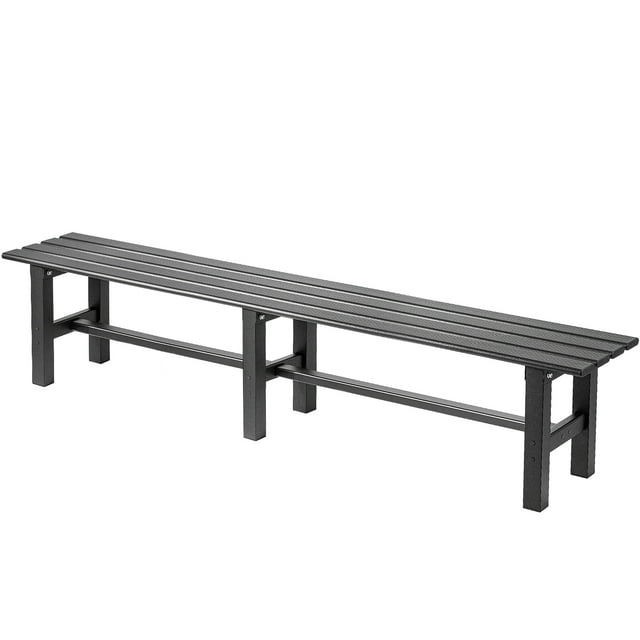 TECSPACE Aluminum Outdoor Patio Bench Black,70.9 x 14.2 x 15.7 inches,Light Weight High Load-Bearing,Outdoor Bench for Park Garden,Patio and Lounge