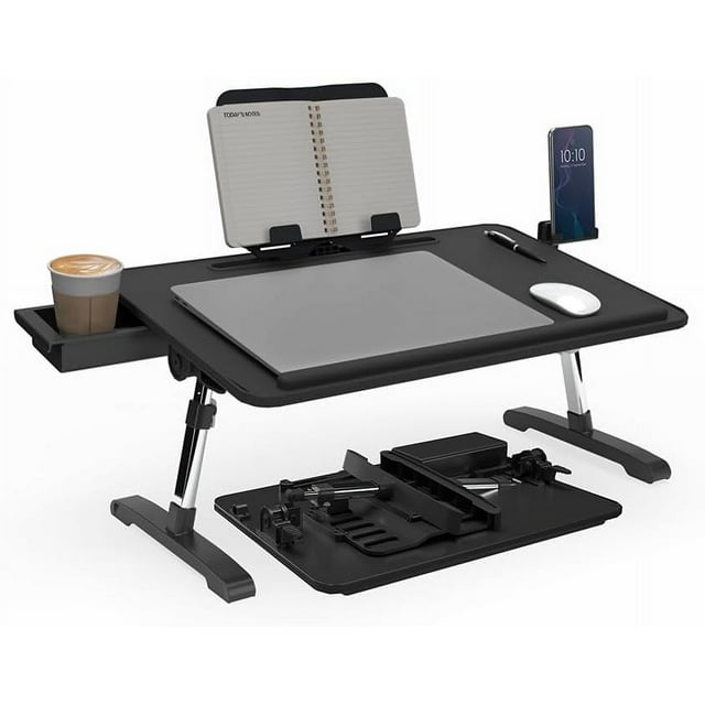Limitless TotalDesk Portable Workstation Lap Desk with 12.3" Adjustable Height and Tilt 5.8lb - Black