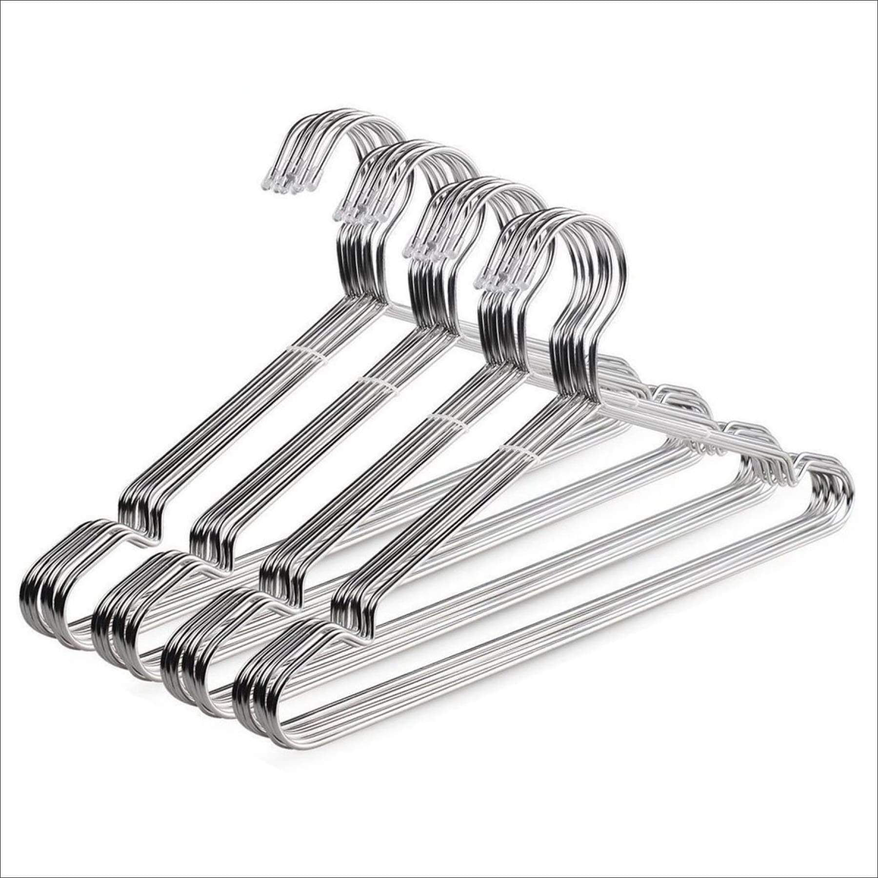 TIMMY Wire Hangers 40 Pack Stainless Steel Strong Metal Coat Hangers Clothes 16.5 Inch Silver