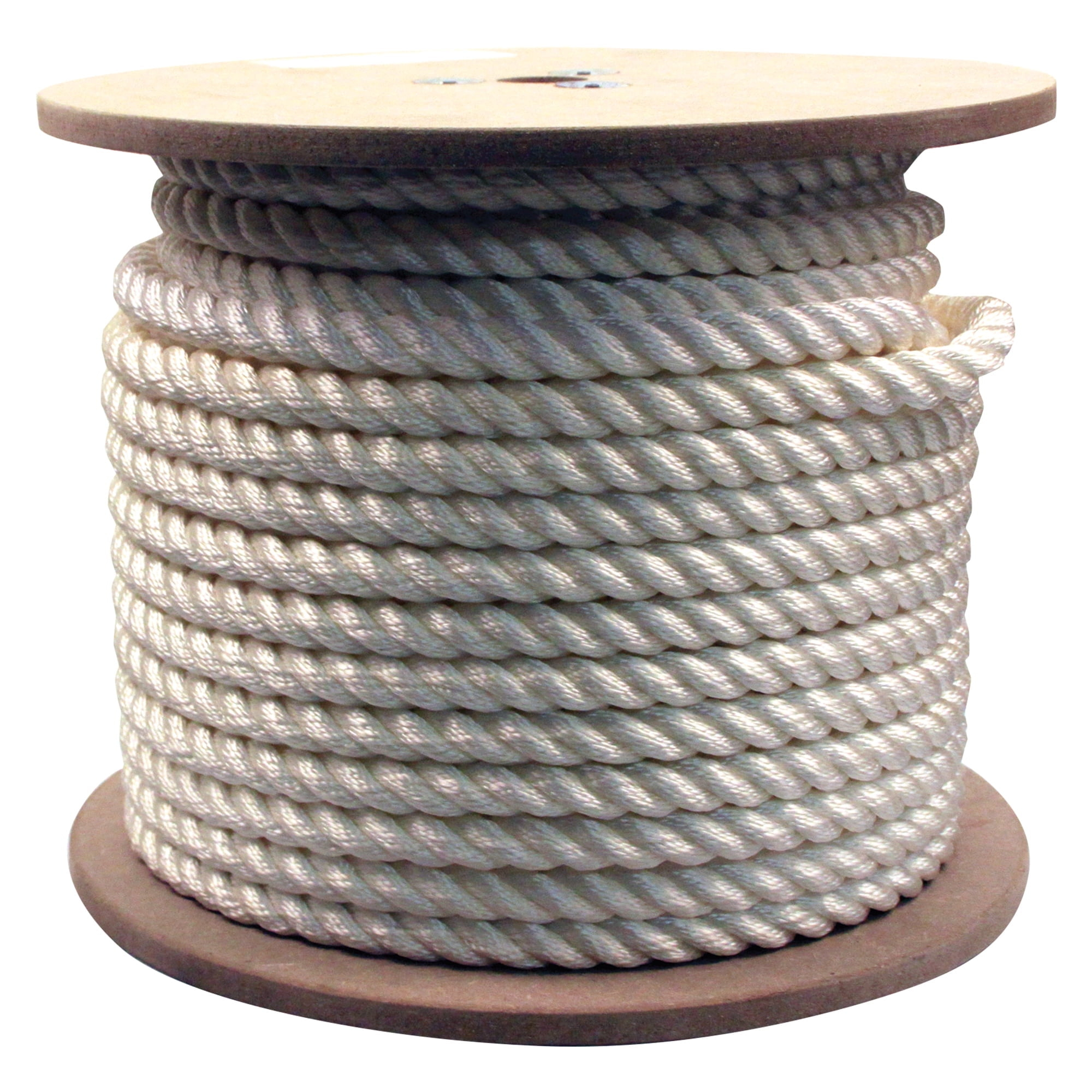 Rope King TN-34200, Twisted Nylon Rope, 3/4" x 200', White, 1 Each