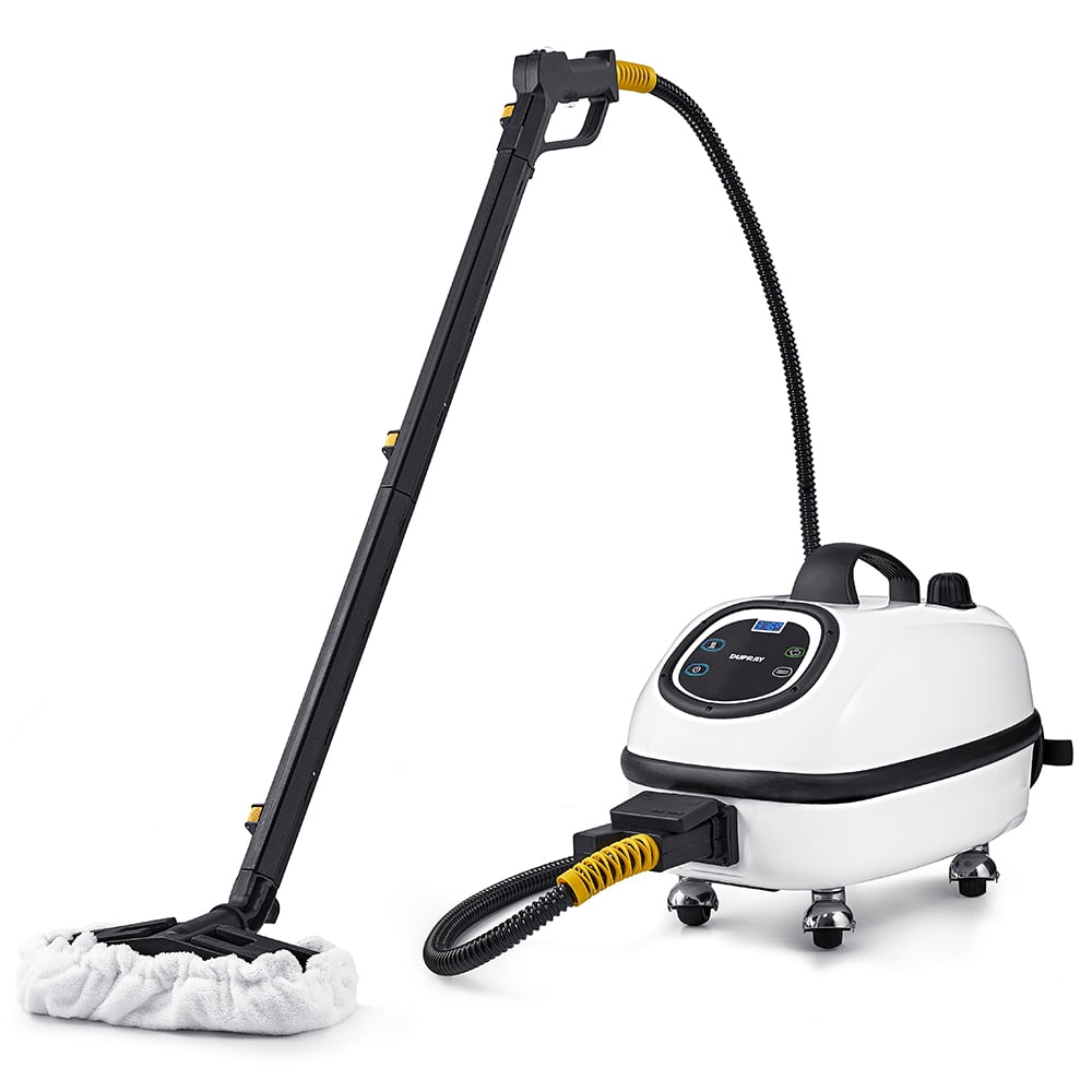 TOSCA™ Steam Cleaner by Dupray. A commercial-grade steam cleaner with enamel-coated steel case and intuitive digital interface. 1600w of power for car detailing, grout cleaning, & tile restoration.
