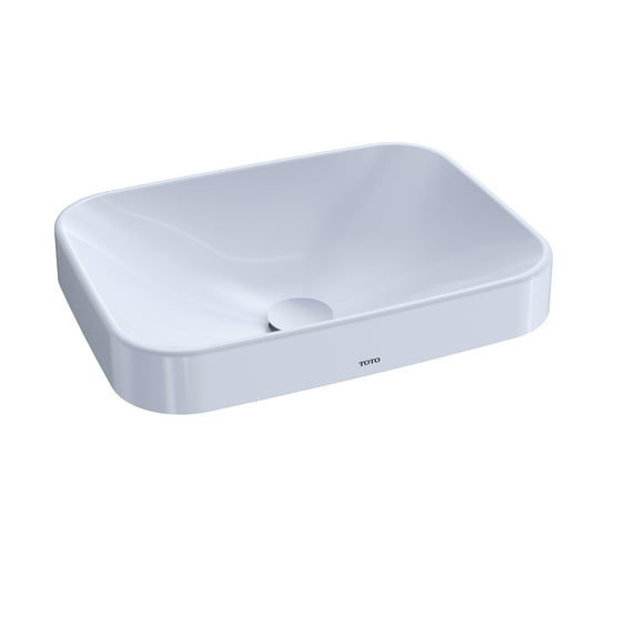 Arvina™ Vitreous China Rectangular Vessel Bathroom Sink with Overflow