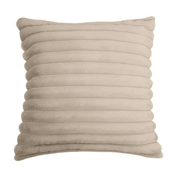 TOV Furniture Furry Taupe Vegan Fur Square Accent Pillow