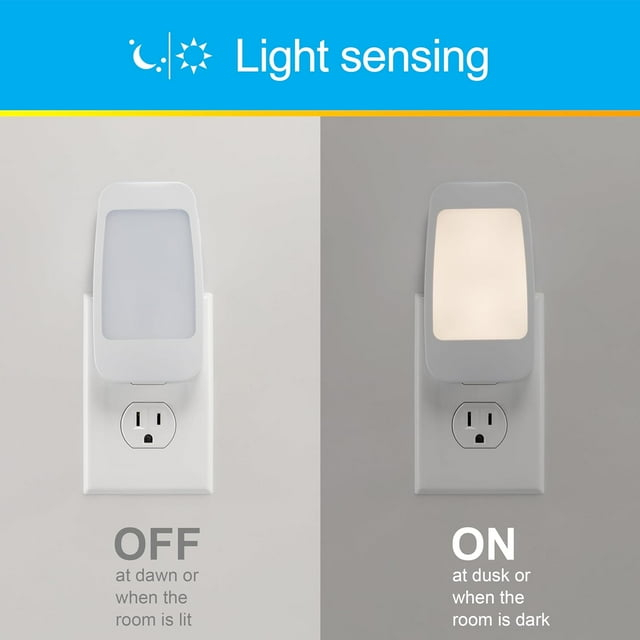 GE 4-in-1 Power Failure LED Night Light, Plug-in, Light Sensing, Rechargeable