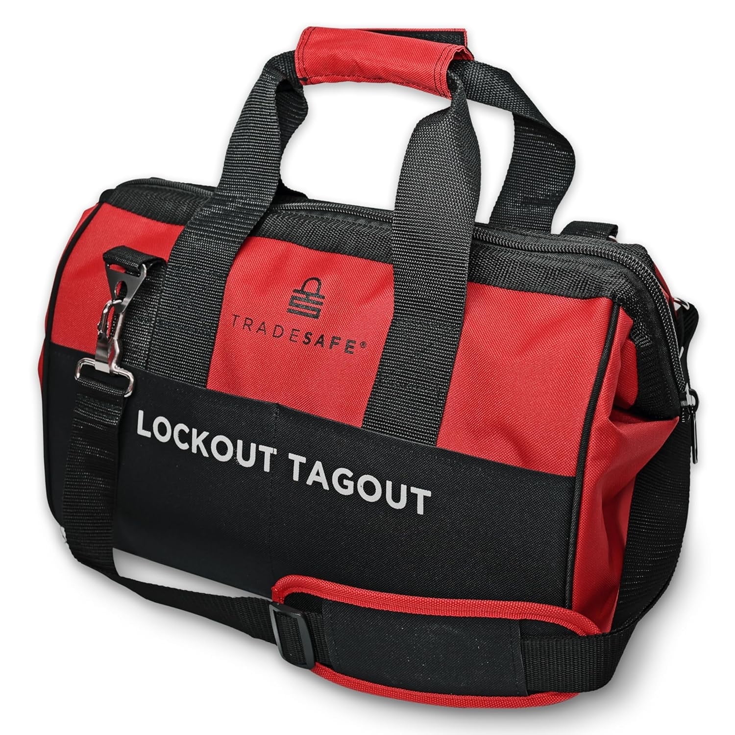 TRADESAFE Lockout Tagout Tool Carrying Bag, Unstocked Lockout Bag, 16-1/2" x 8-1/2" x 11-1/2"