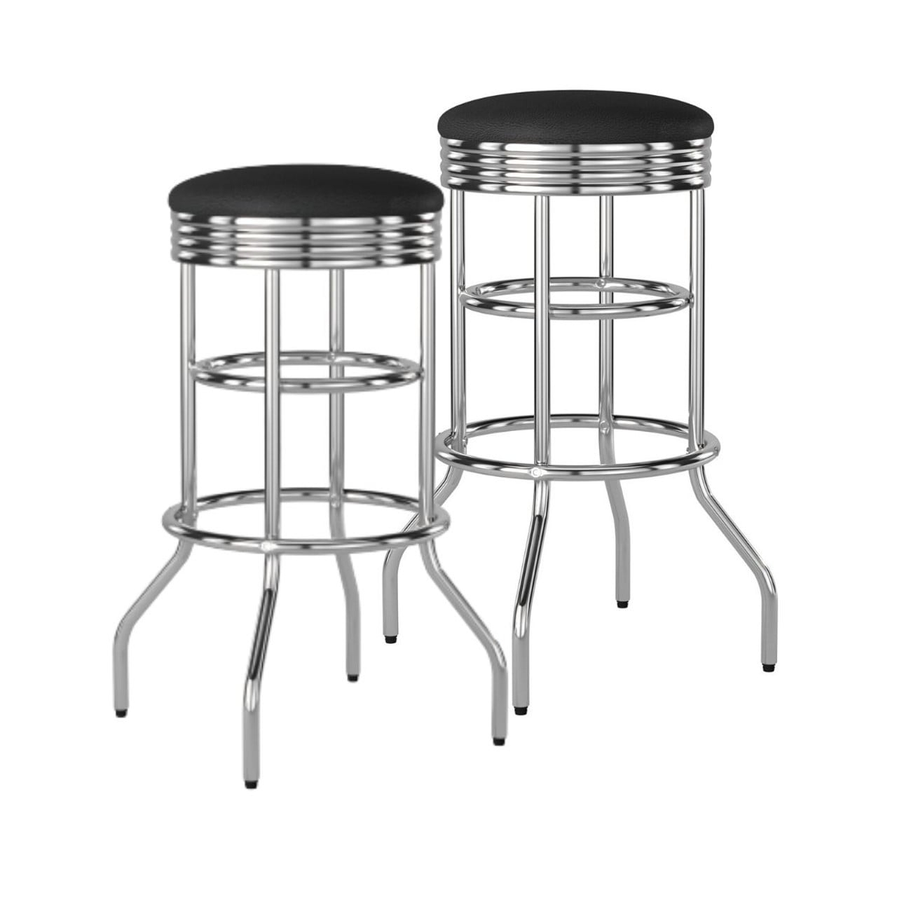 TRINITY 30" Swivel Stool Assembled 2-Pack - Chrome